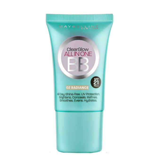 Buy Maybelline New York Clear Glow BB Cream SPF 21 PA++ Radiance 02 (18 ml) - Purplle