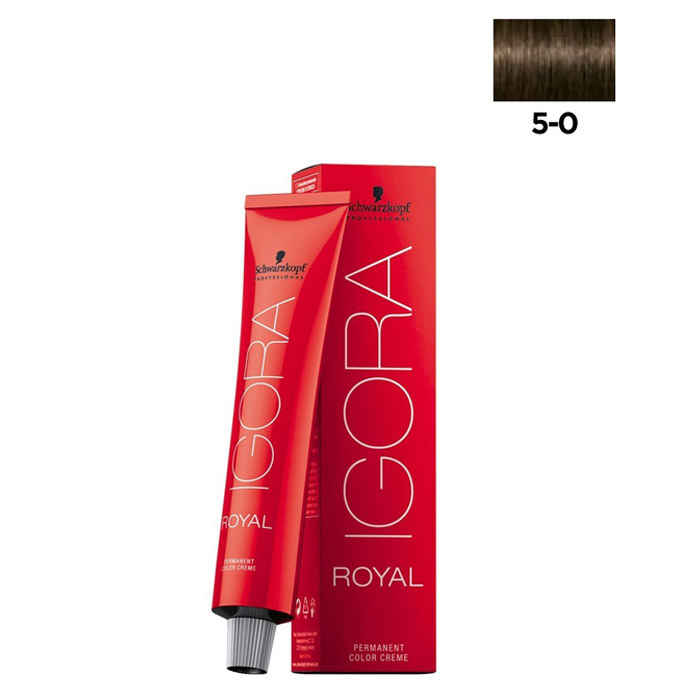 Buy Schwarzkopf IGORA Royal Natural Light Brown 5-0 (60 ml) - Purplle