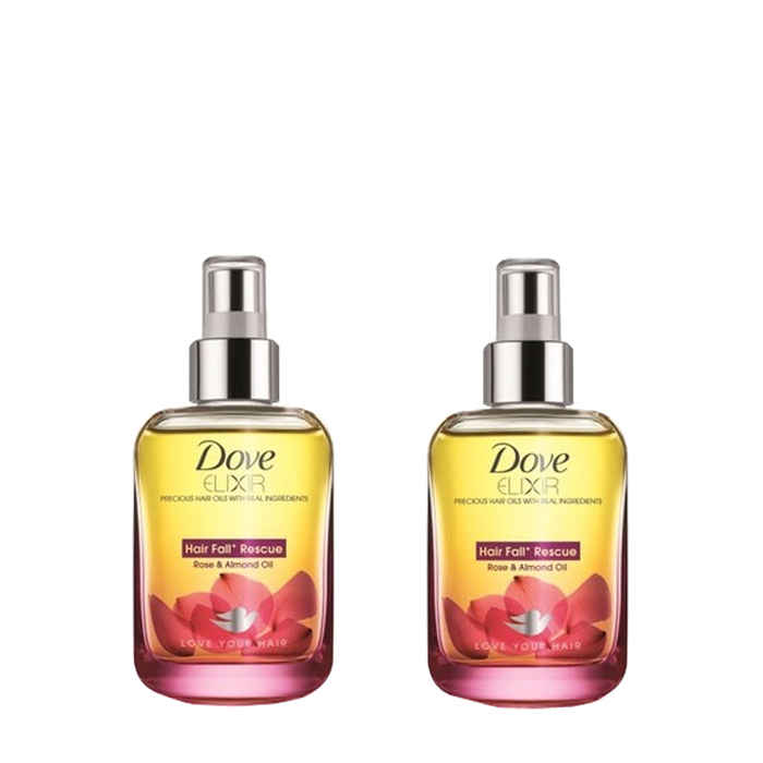 Buy Dove Elixir Hair Fall Rescue Hair Oil (90 ml) - Pack Of 2 - Purplle