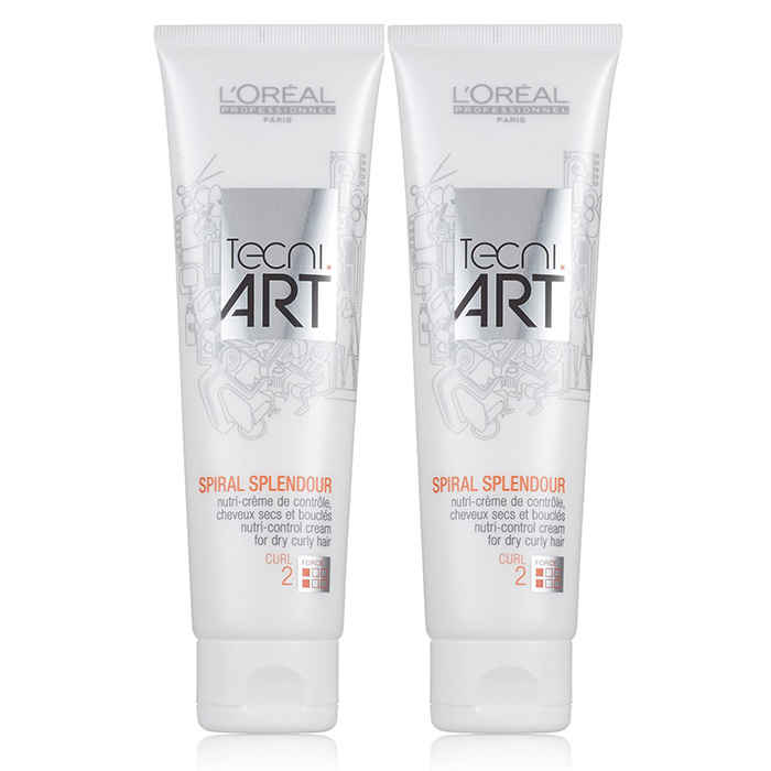 Buy L'Oreal Professionnel Tecni Art Spiral Splendour Nutri Control Cream for Dry Curly Hair (150 ml) (Pack of 2) - Purplle