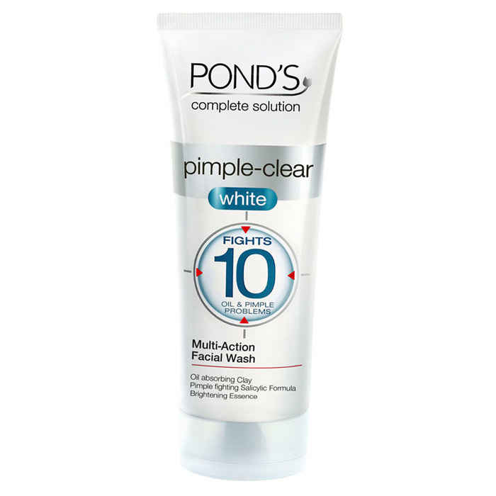 Buy Ponds Pimple Clear White Multi Action Facial Wash (50 g) - Purplle