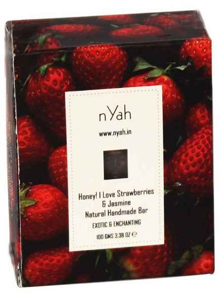 Buy nYah Honey! I Love Strawberries & Jasmine Handmade Natural Soap (100 g) - Purplle