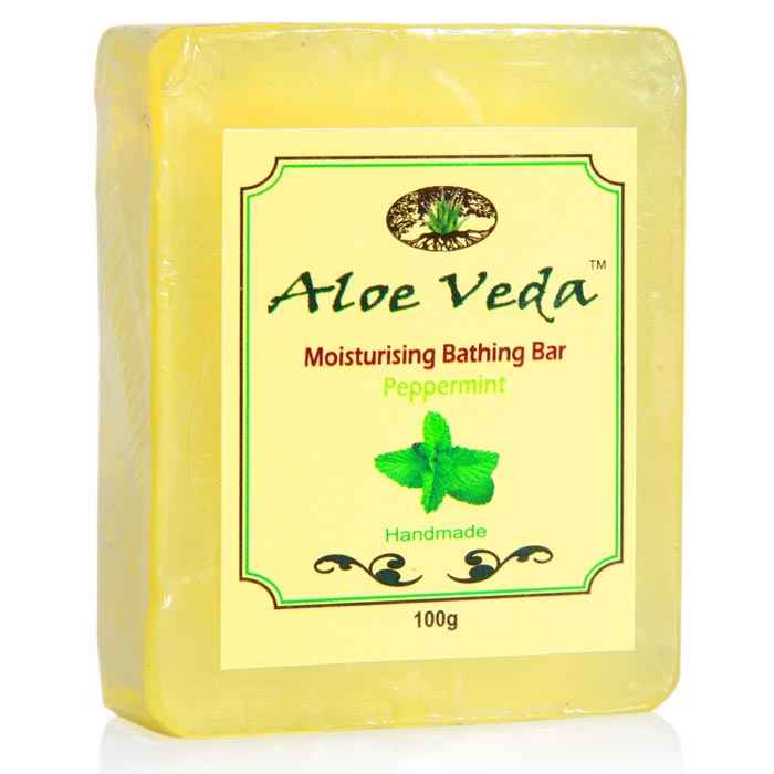 Buy Aloe Veda Moisturising Bathing Bar Peppermint 100 g - Purplle