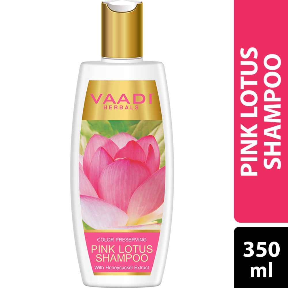 Buy Vaadi Herbals Pink Lotus Color Preserving Shampoo with Honeysuckle Extract (350 ml) - Purplle