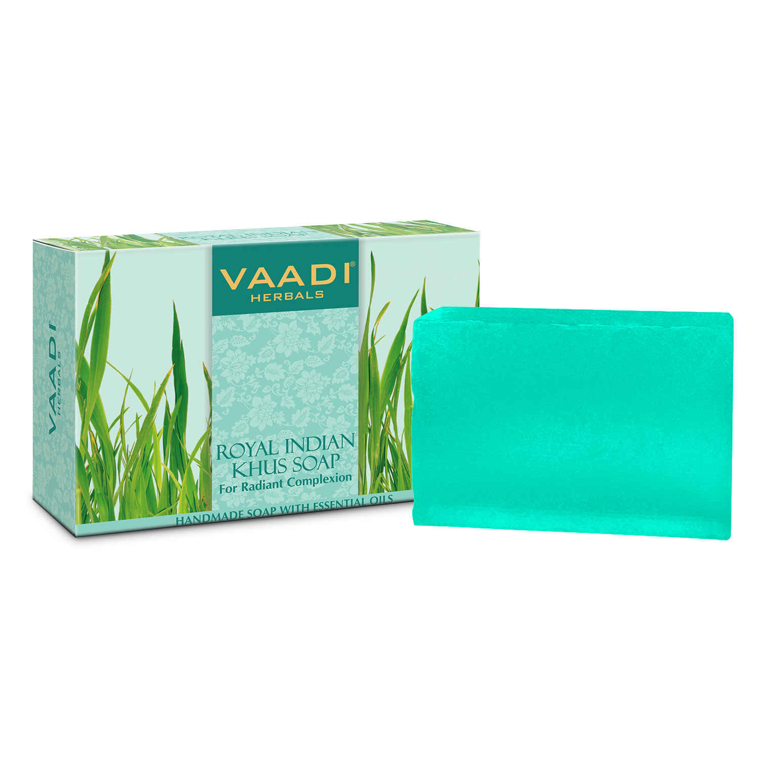Buy Vaadi Herbals Royal Indian Khus Soap with Olive & Soyabean Oil (75 g) - Purplle