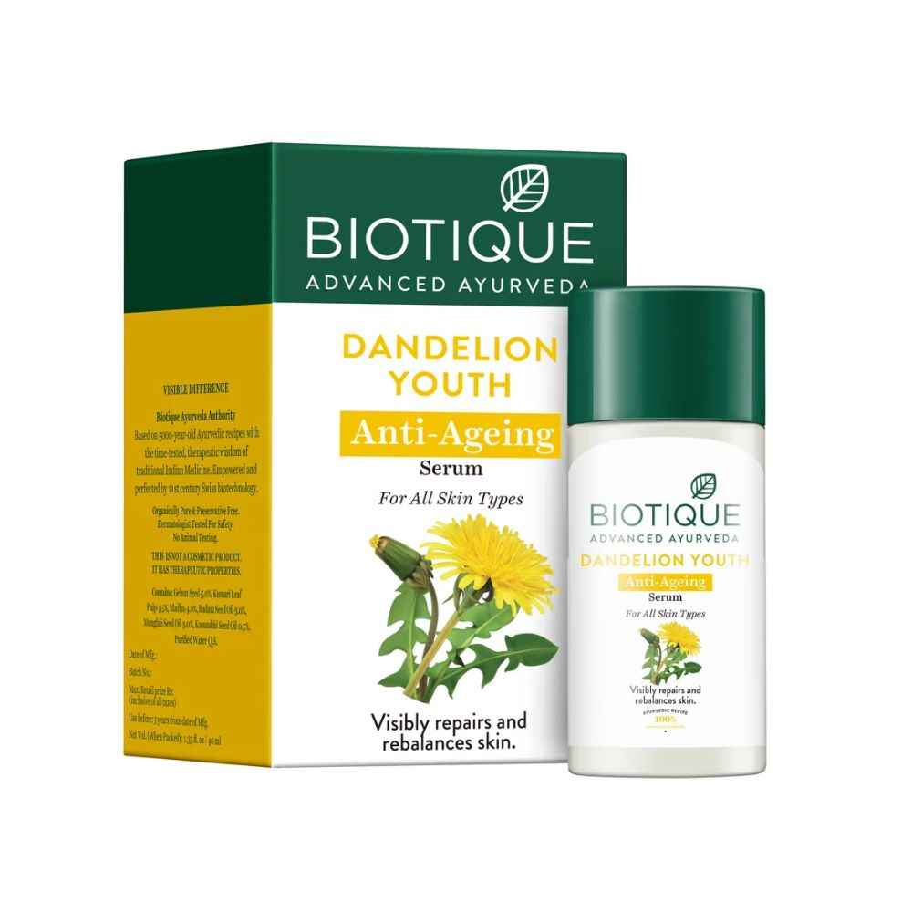 Buy Biotique Bio Dandelion Visibly Ageless Serum (40 ml) - Purplle