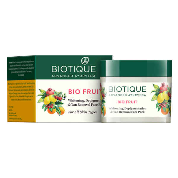 Buy Biotique Bio Fruit Whitening, Depigmentation & Tan Removal Face Pack (75 g) - Purplle