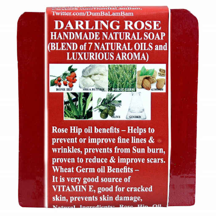 Buy DBLB Handmade Natural Soaps Darling Rose Handmade Soap (100 g) - Purplle
