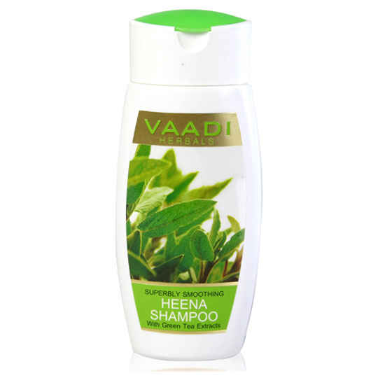 Buy Vaadi Herbals Superbly Smoothing Heena Shampoo With Green Tea Extracts (110 ml) (Buy 1 Get 1 Free) - Purplle