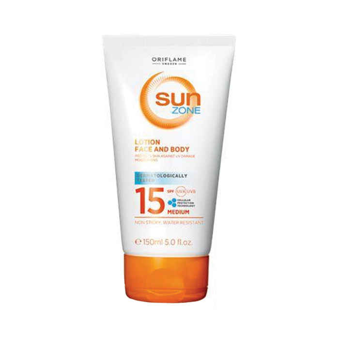 Buy Oriflame Sun Zone Lotion Face and Body SPF-15 Medium(150 ml) - Purplle