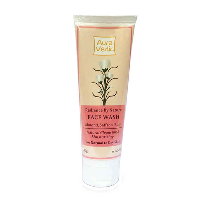 Buy Aura Vedic Radiance By Nature Pulpy Saffron Almond Face Wash (100 g) - Purplle