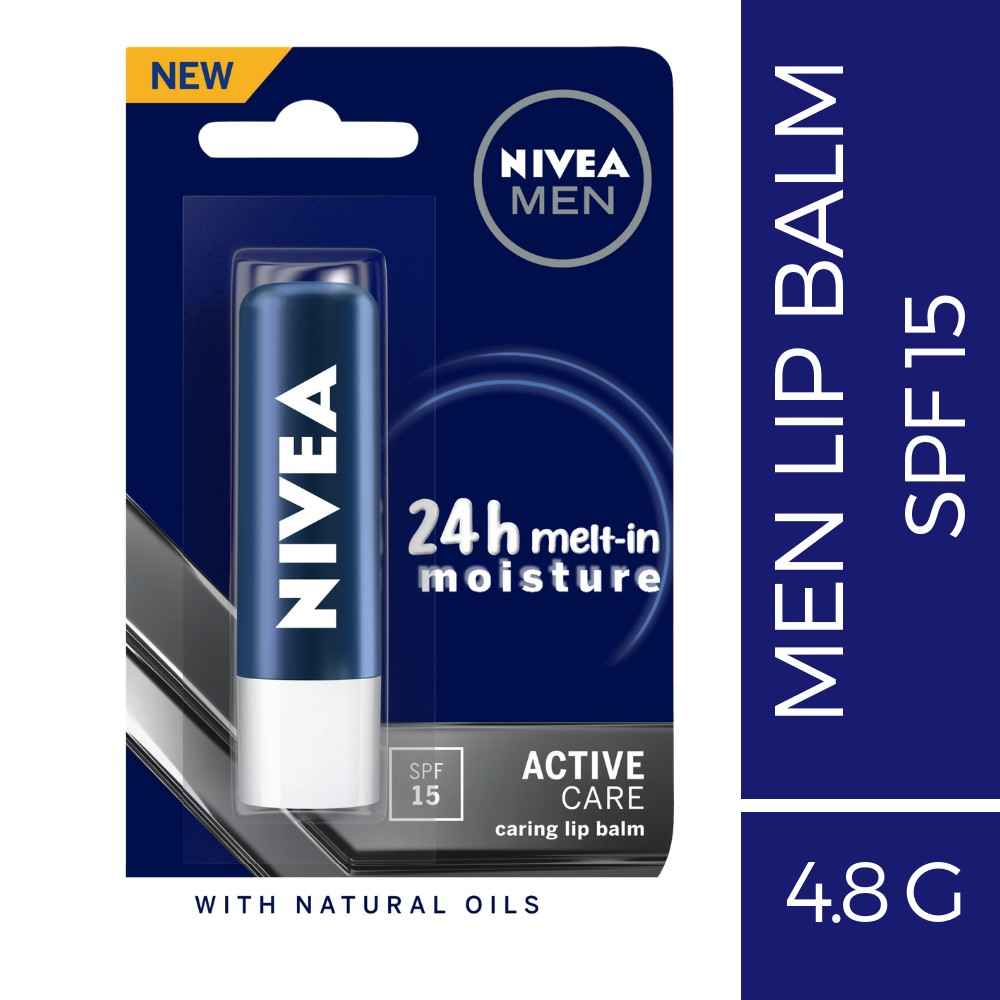 Buy Nivea MEN Lip Care, Active Care Lip Balm, SPF 15 (4.8 g) - Purplle