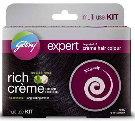 Buy Godrej Expert Cream Hair Colour Kit - Burgundy 4.16 (20 ml + 26 ml) - Purplle