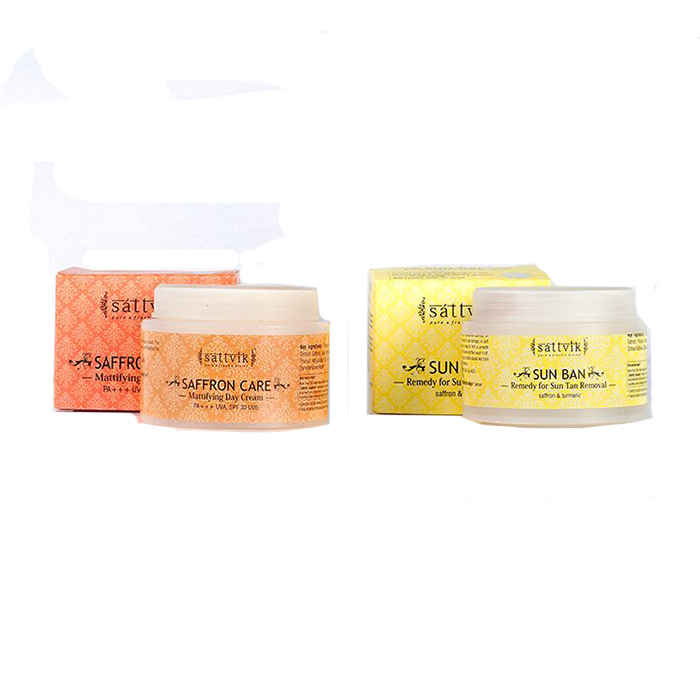 Buy Sattvik Organics Bright And Even Combo - Purplle