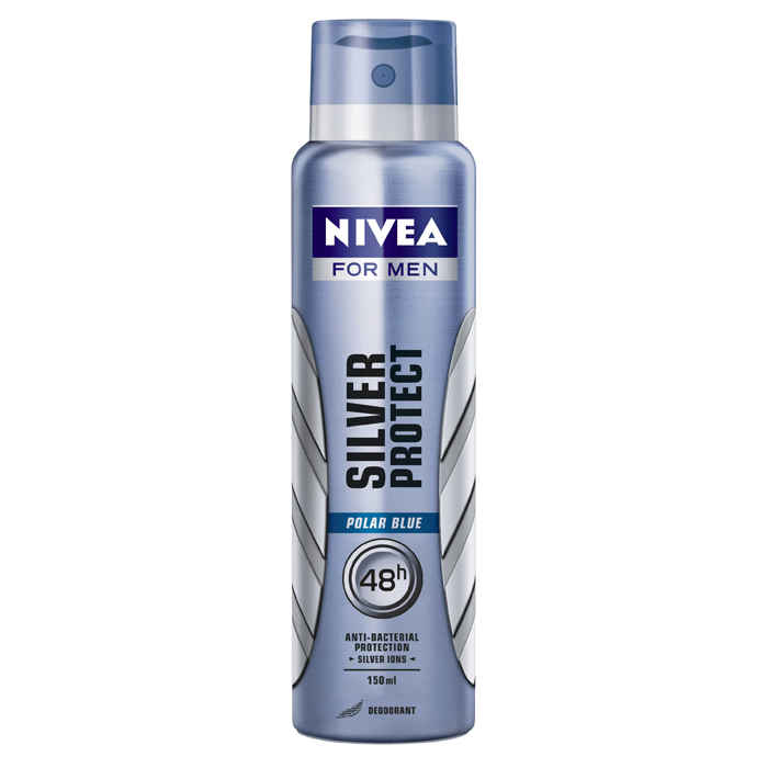 Buy Nivea Deodorant Mens Silver Protect Polar Blue (150 ml) - Purplle