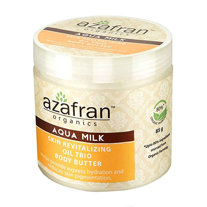Buy Azafran Organics Aqua Milk Skin Revitalising Oil Trio Body Butter (85 g) - Purplle