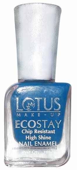 Buy Lotus Make-Up Ecostay Nail Enamel Denim Spark | Easy to Apply | Glossy Finish | 10ml - Purplle