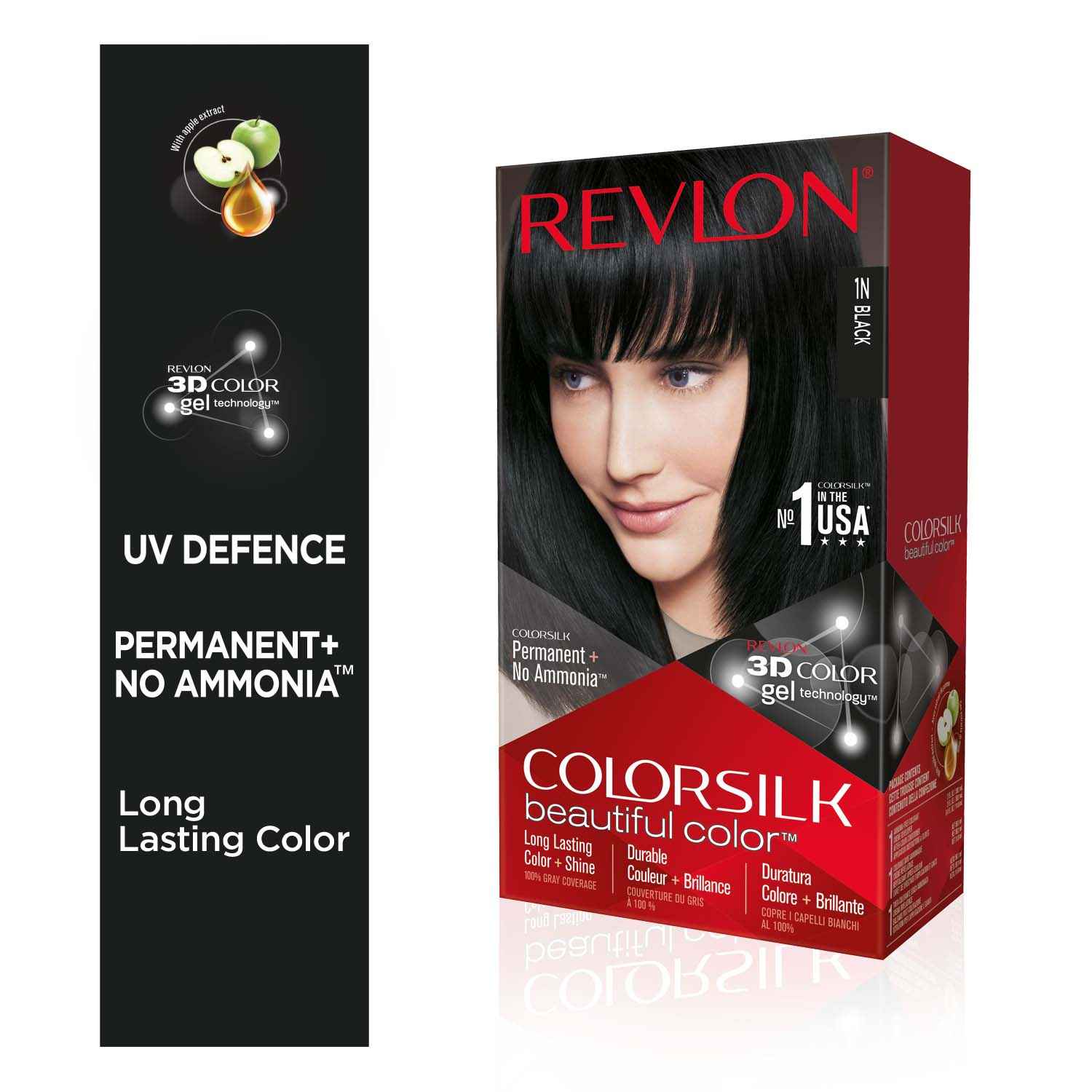 Buy Revlon Colorsilk Hair Color With 3D Color Technology- Black 1N - Purplle