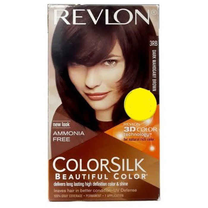 Buy Revlon Colorsilk Hair Color With 3D Color Technology - Dark Mahogany Brown 3RB. - Purplle
