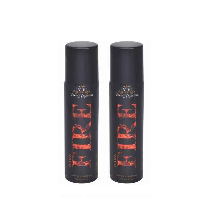Buy Vincent Valentine Set of 2 Dark Fire Deodorants (160 ml each) - Purplle
