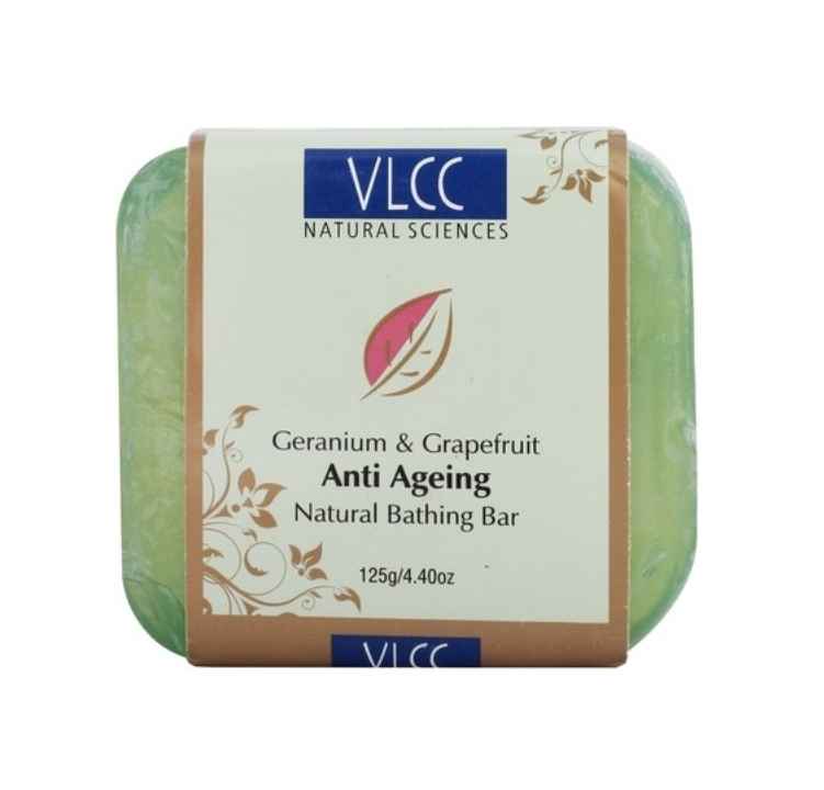 Buy VLCC Geranium & Grapefruit Anti Ageing Natural Bathing Bar (125 g) - Purplle