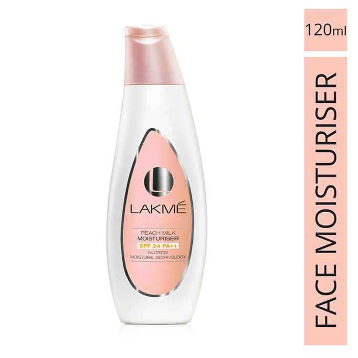 Buy Lakme Peach Milk Moisturizer SPF 24 PA Sunscreen Lotion | Enriched With Vitamin E |Improves Skin Texture | Sun Protection | 120 ml - Purplle