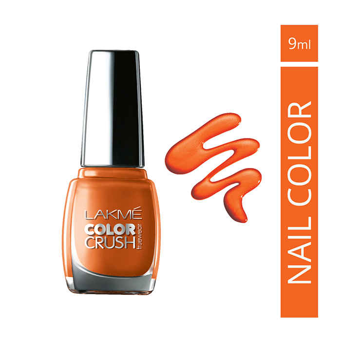 Buy Lakme True Wear Color Crush Nail Color Orange 52 (9 ml) - Purplle