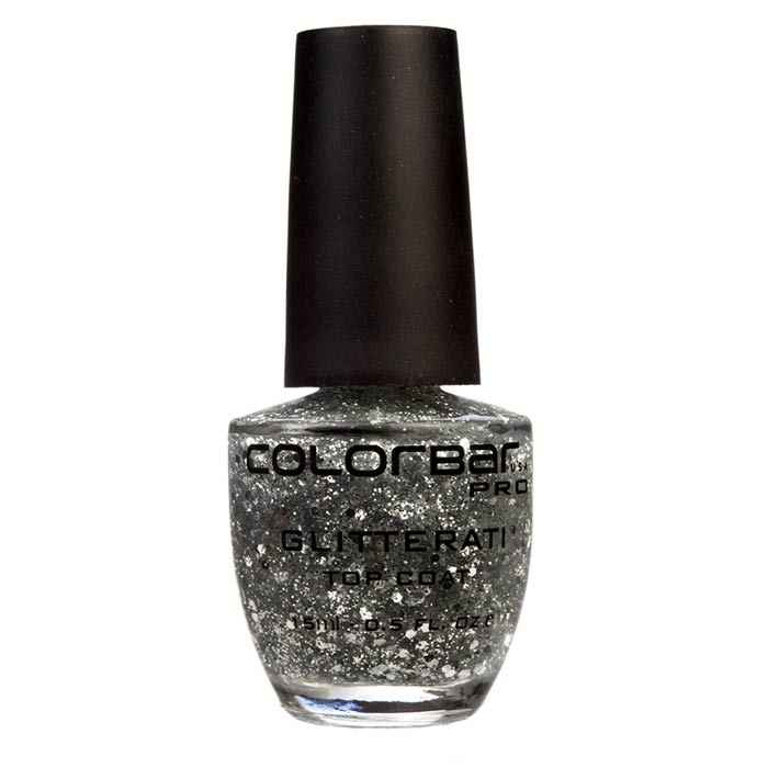 Buy Colorbar Glitterati Top Coat Retro Silver 001 (15 ml) - Purplle