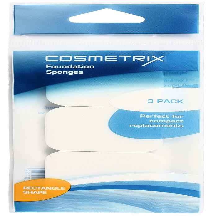 Buy Cosmetrix 3pk Foundation Sponges - Rectangle - Purplle