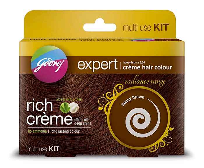 Buy Godrej Expert Rich Creme Hair Colour Honey Brown (5.34) - Multi Use Kit - Purplle