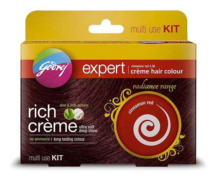 Buy Godrej Expert Rich Creme Hair Colour Cinnamon Red (5.56) - Multi Use Kit - Purplle