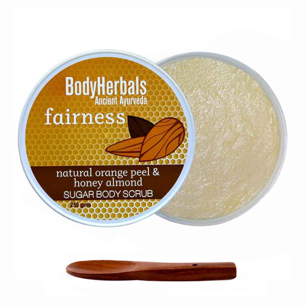 Buy BodyHerbals Ancient Ayurveda Orange Peel Honey Almond Body Scrub (250 g) - Purplle