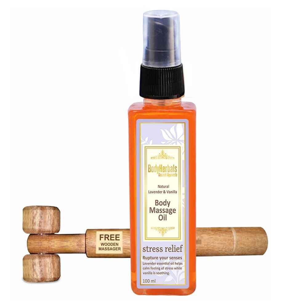 Buy BodyHerbals Ancient Ayurveda Natural Lavender Vanilla Body Massage Oil (100 ml) - Purplle