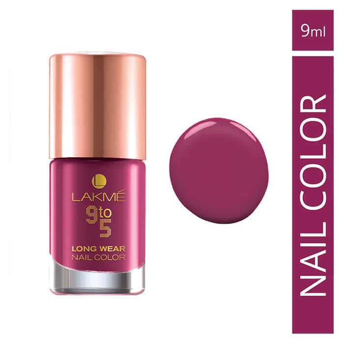 Buy Lakme 9 To 5 Long Wear Nail Color Magenta Council (9 ml) - Purplle