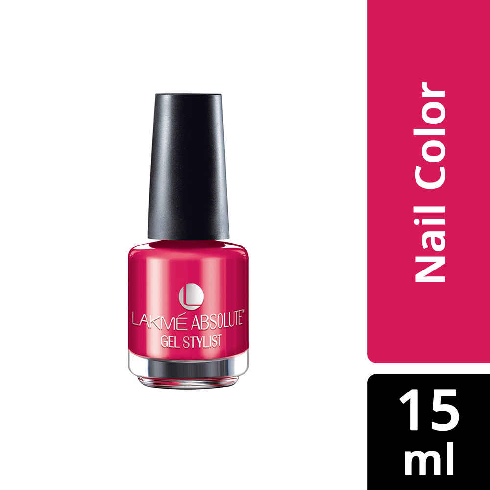 Buy Lakme Absolute Gel Stylist Nail Color Pink Drama (15 ml) - Purplle