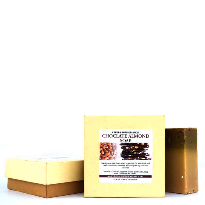 Buy Abeers Khadi Pure Essence Luxury Chocolate Almond Soap (140 g) - Purplle