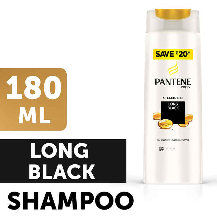 Buy Pantene Long Black Shampoo (180 ml) - Purplle