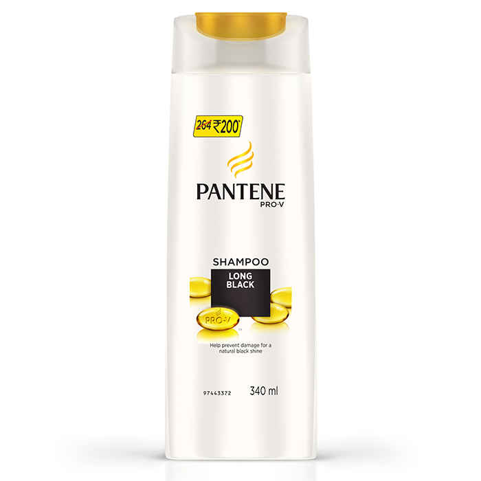 Buy Pantene Long Black Shampoo (340 ml) - Purplle