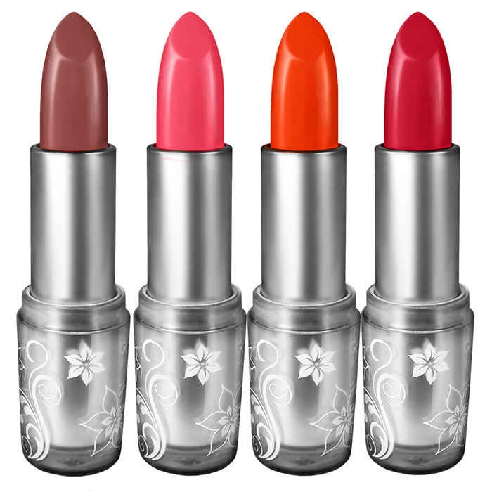 Buy Organistick Lipstick Combo Pack: Madona Red, Light Maroon, Light Pink and Ocean Mauve Pack No. 3 (16 g) - Purplle