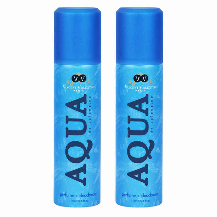 Buy Vincent Valentine, Paris Set of 2 Aqua De Valentine Deodorants (160 ml) - Purplle