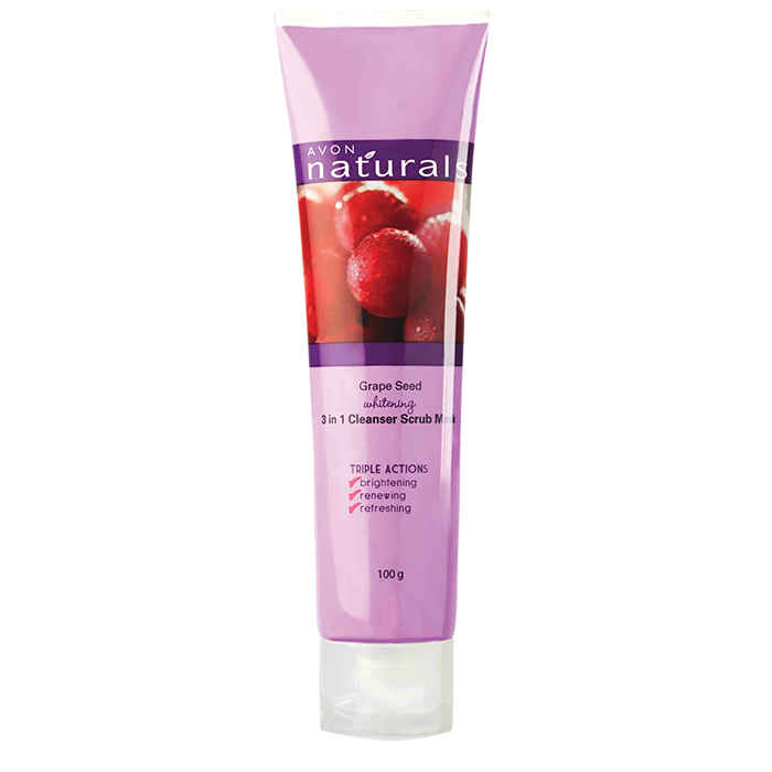 Buy Avon Naturals Whitening 3in1 Cleanser Scrub Mask (100 g) - Purplle