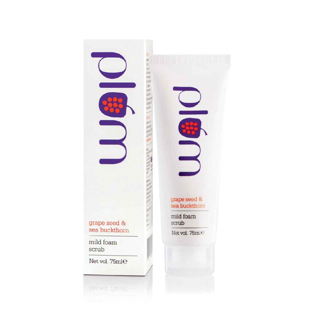 Buy Plum Grape Seed & Sea Buckthorn Mild Foam Scrub (75 ml) - Purplle