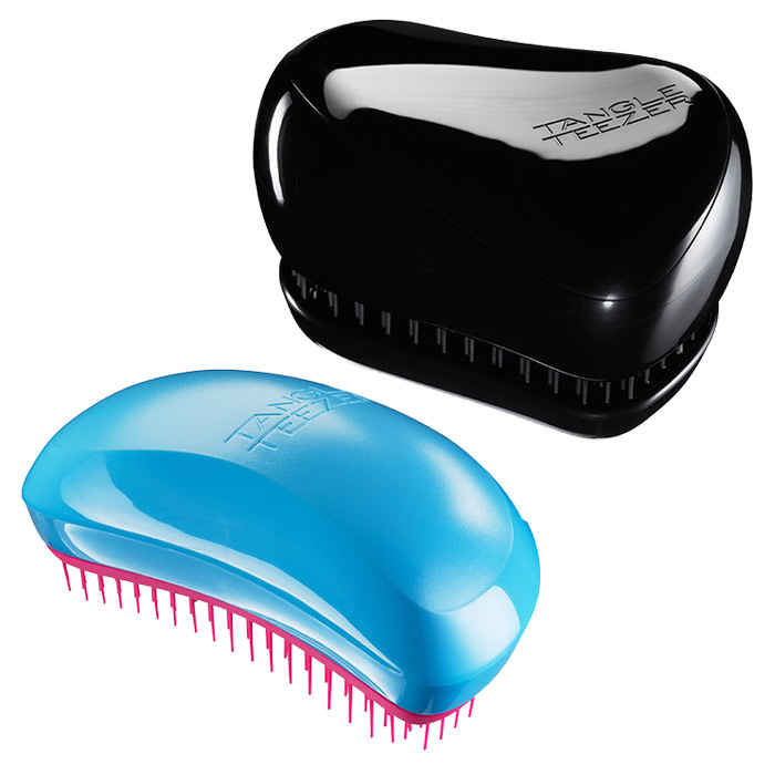 Buy Tangle Teezer Combo Salon Elite Blue and Pink and Compact Black - Purplle