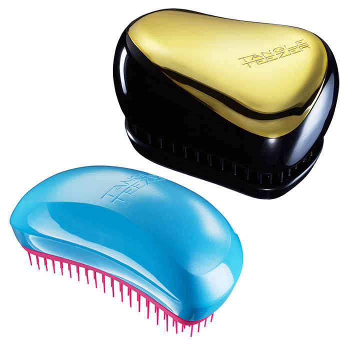 Buy Tangle Teezer Combo Salon Elite Blue and Pink and Compact Gold and Black - Purplle