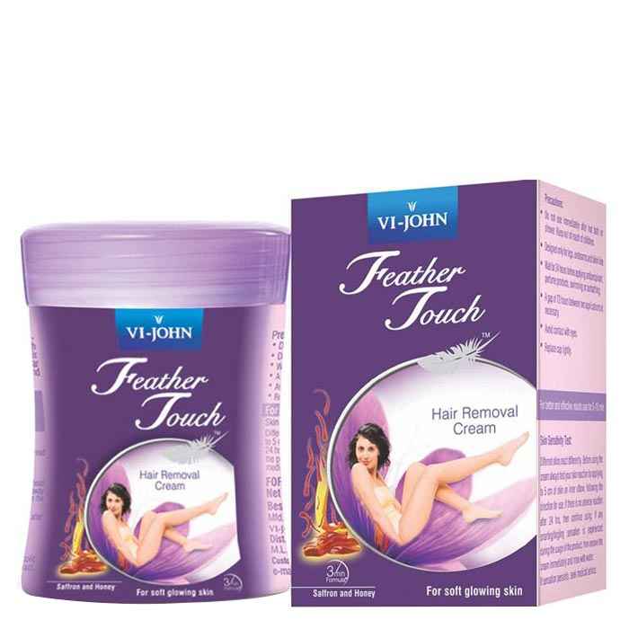 Buy VI-John Feather Touch Hair Removal cream Honey Saffron & Honey (40 g) - Purplle