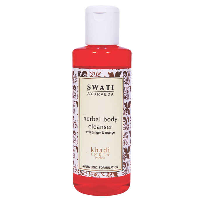 Buy khadi Herbal Body Cleanser With Ginger Orange 210 ml By Swati Gramodyog - Purplle