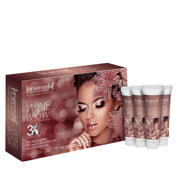 Buy Aryanveda Wine Wow 3X Home Spa Kit (55 g) - Purplle