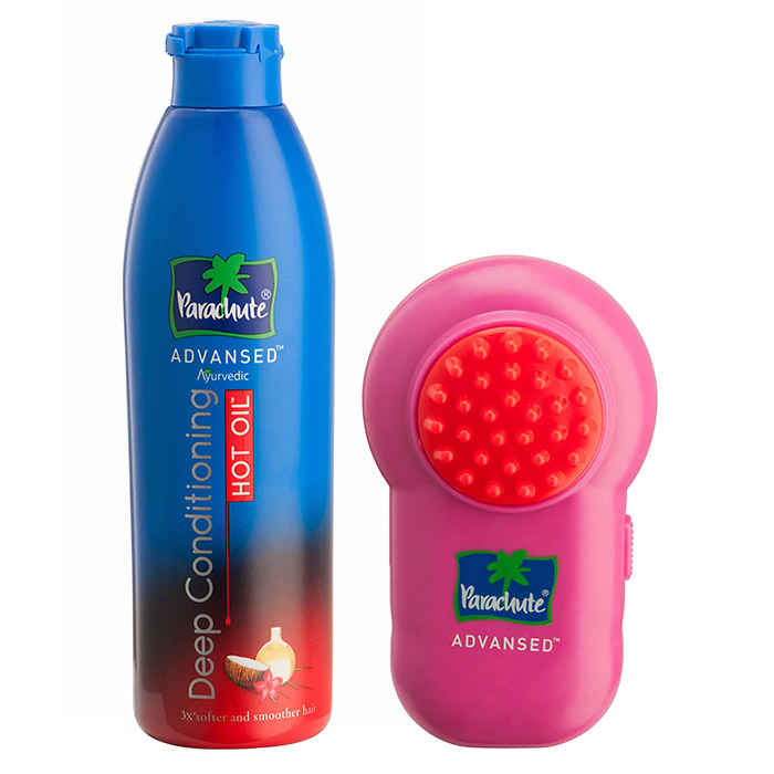 Buy Parachute Advansed Deep Conditioning Hot Oil (190 ml) With Massager - Purplle