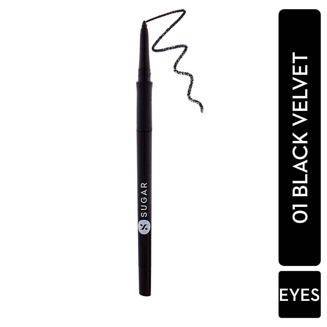 Buy SUGAR Cosmetics Twist And Shout Fadeproof Kajal - 01 Black Velvet (Black) - Purplle