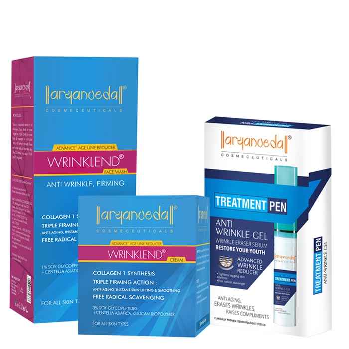 Buy Aryanveda Advanced Wrinklend Treatment Combo Pack (118 ml) - Purplle